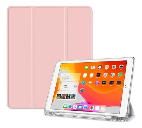 Funda Case Para Lenovo M10 Plus 3ra Gen + Portalápiz Rosada