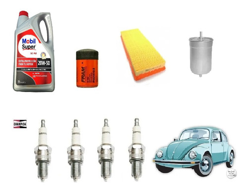 Kit De Afinacion Vw Sedan Vocho Fuel Inyection Bujia Larga