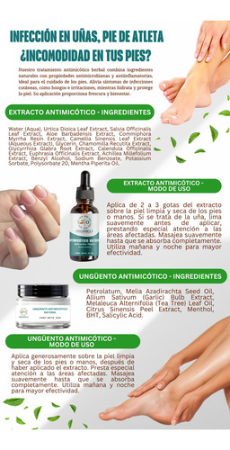 Kit Antimicótico Natural - Para Manos Y Pies 30ml+5g Menta