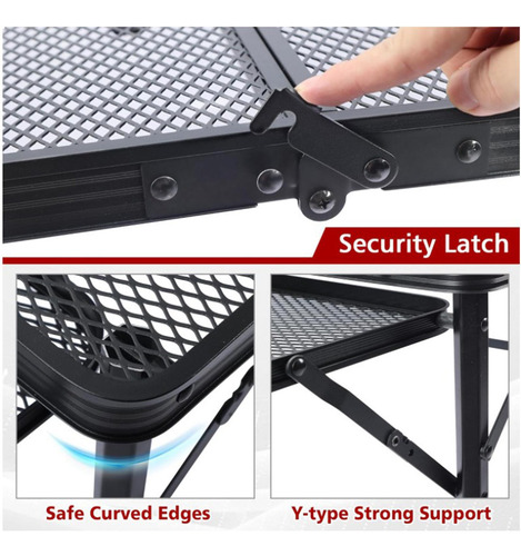 Mesa De Parrilla Plegable De Altura Ajustable Para
