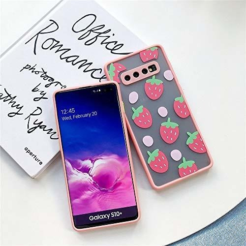 Lindo Rosa Fresa Para Samsung Galaxy S10 Plus Estuche Tpu Pu