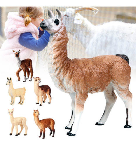 Ange Simulation Alpaca Model Animal Home Decoración Suminist 