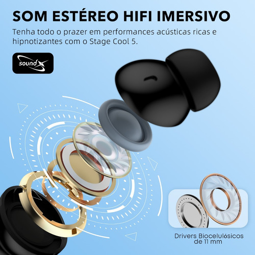 Auriculares Inalámbricos Bluetooth Stage Cool5 In-ear Tws Co