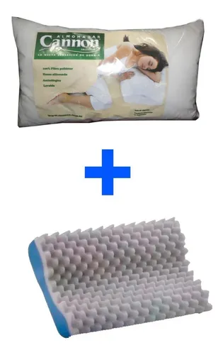 Combo 1 Almohada Cannon Fibra 1 Cervical Cannon Espuma