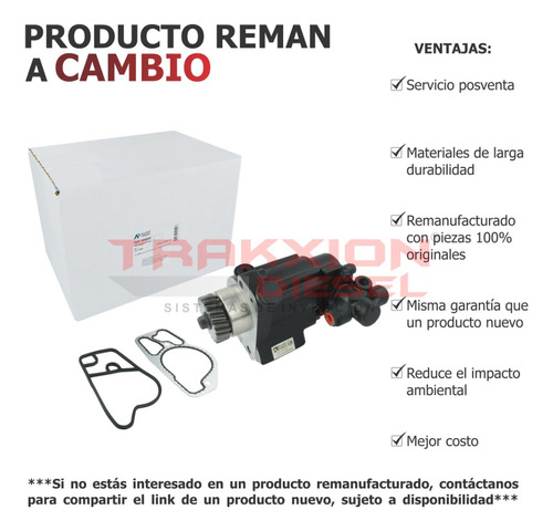 Bomba Alta Presión De Aceite Para Ht530 Navistar 230-300 Hp (Reacondicionado)