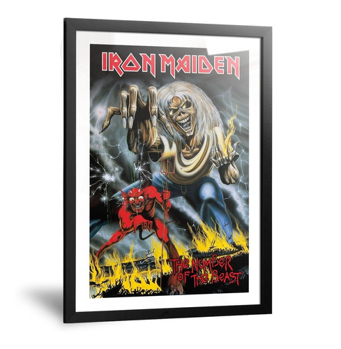 Cuadros Iron Maiden Heavy Metal Rock Enmarcado 20x30cm