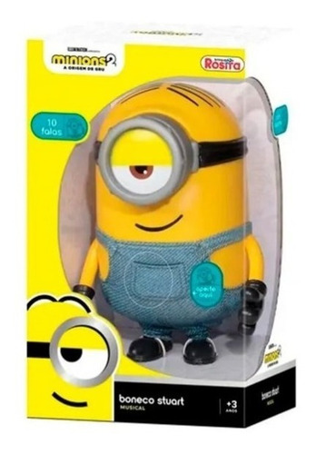 Muñeco Stuart de Minions con sonido que dice 10 frases, 25 cm