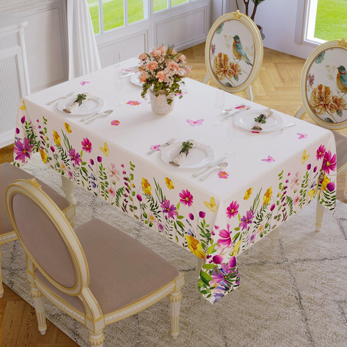 Mantel Impermeable Con Estampado Floral Para Cocina