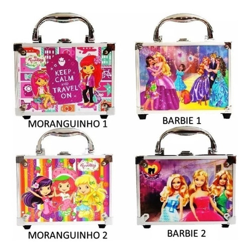 Maleta Maquiagem Kit Infantil Barbie Princesa Moranguinho