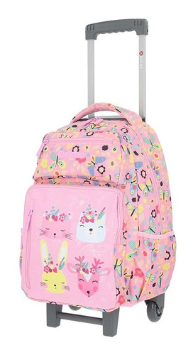 Mochila Samsonite Xtrem Trolley Pink Forest Con Carro Color Rosa