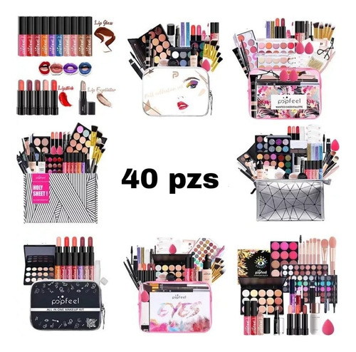 Maquillaje Surtido Kit 40 Pzs Lote Mujer Cosméticos