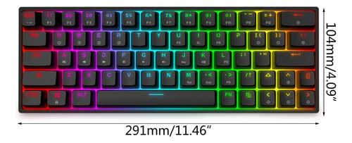 (bk-r) Teclado Mecánico Óptico Intercambiable En Caliente Pr