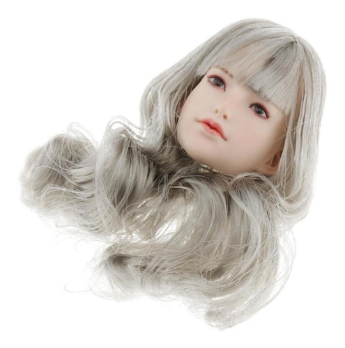 Figura Muñeca Modelo Accesorio De Ropa Cabello Rizado Gris