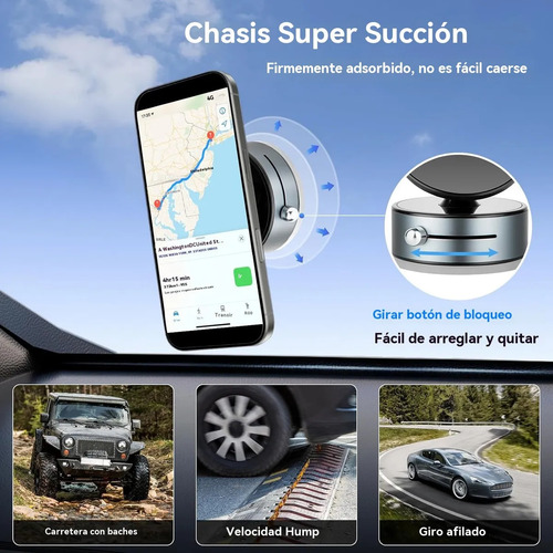 Soporte Magnético Iman Celular Carro 360 Giratorio Gym Auto