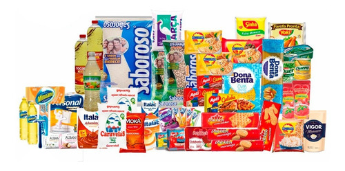 Imagem 1 de 3 de Cesta Básica De Alimentos + Higiene + Limpeza (50 Itens)
