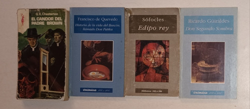 Edipo Rey/don Segundo Sombra/candor Del Padre Brown/ Quevedo (Usado)