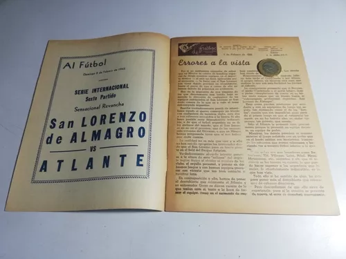 Antigua Revista As De Fútbol 5 De Febrero De 1942 | Meses sin intereses