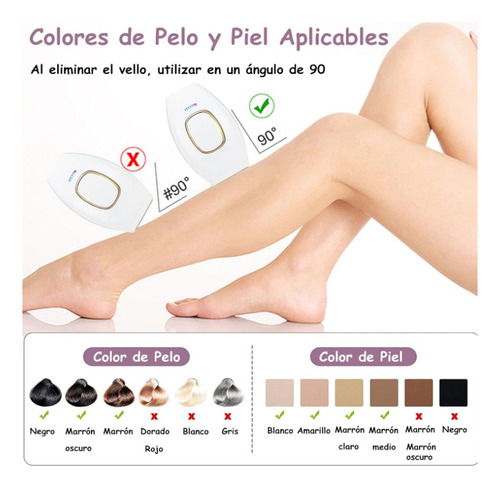 Ipl Depiladora De Luz Pulsada Depiladora Portátil Sin Dolor Blanco