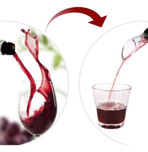 Decantador, aireador, boquilla dosificadora para botella de vino