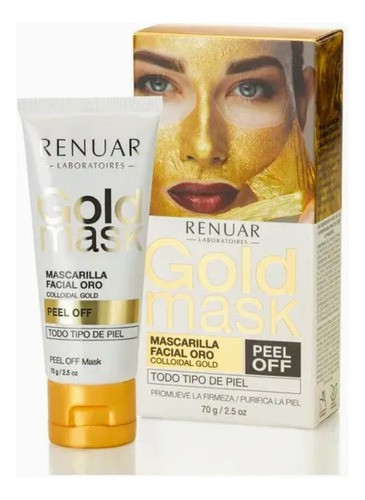 Renuar Mascarilla Facial Gold Mask Peel Off X 70g Tipo De Piel Todo Tipo De Piel