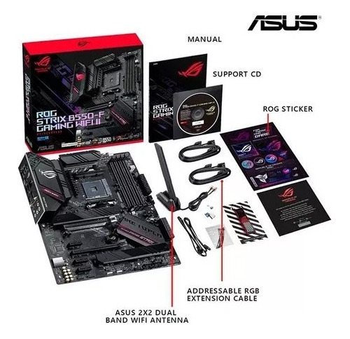 Placa Madre Asus Rog Strix B550-f Gaming Wifi Ii, Am4 Ddr4