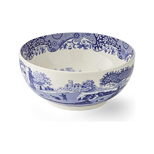 Bol De Porcelana Azul Italiano De Spode Borde Alto | Bo...