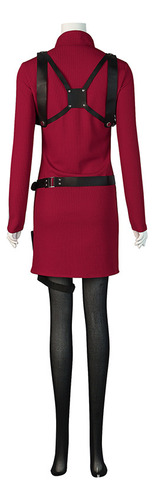 Traje De Resident Evil 4 De Ada Wong Cos De Spot, Mono Rojo,