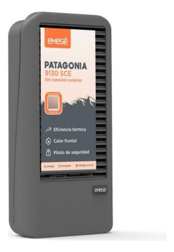 Calefactor a gas de pared para interior Emegé Patagonia 9130SCE - gris