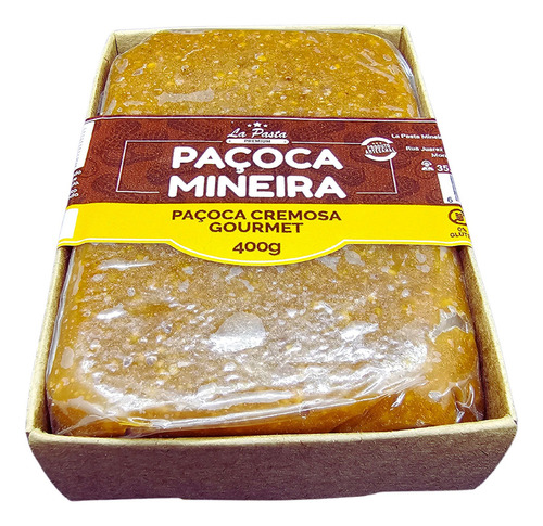 Doce de paçoca amendoim La Pasta sem TACC em tablete 400 g pacote x 3