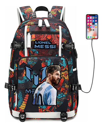 Mochila For Estudiantes Football Star Messi Mochila Escolar