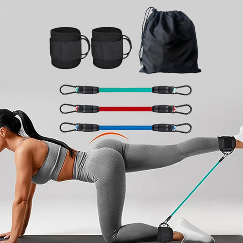 Bandas De Resistencia Al Tobillo Con Puños Fitness Gimnasio