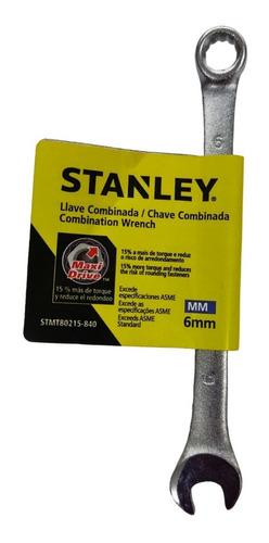 Llave Combinada Básica 6mm Cwb-12pt. Stanley