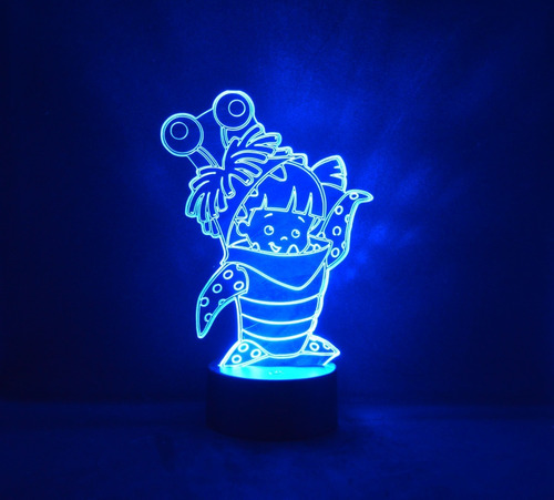 Lámpara 3d Boo Monster Inc Base N+ Pilas