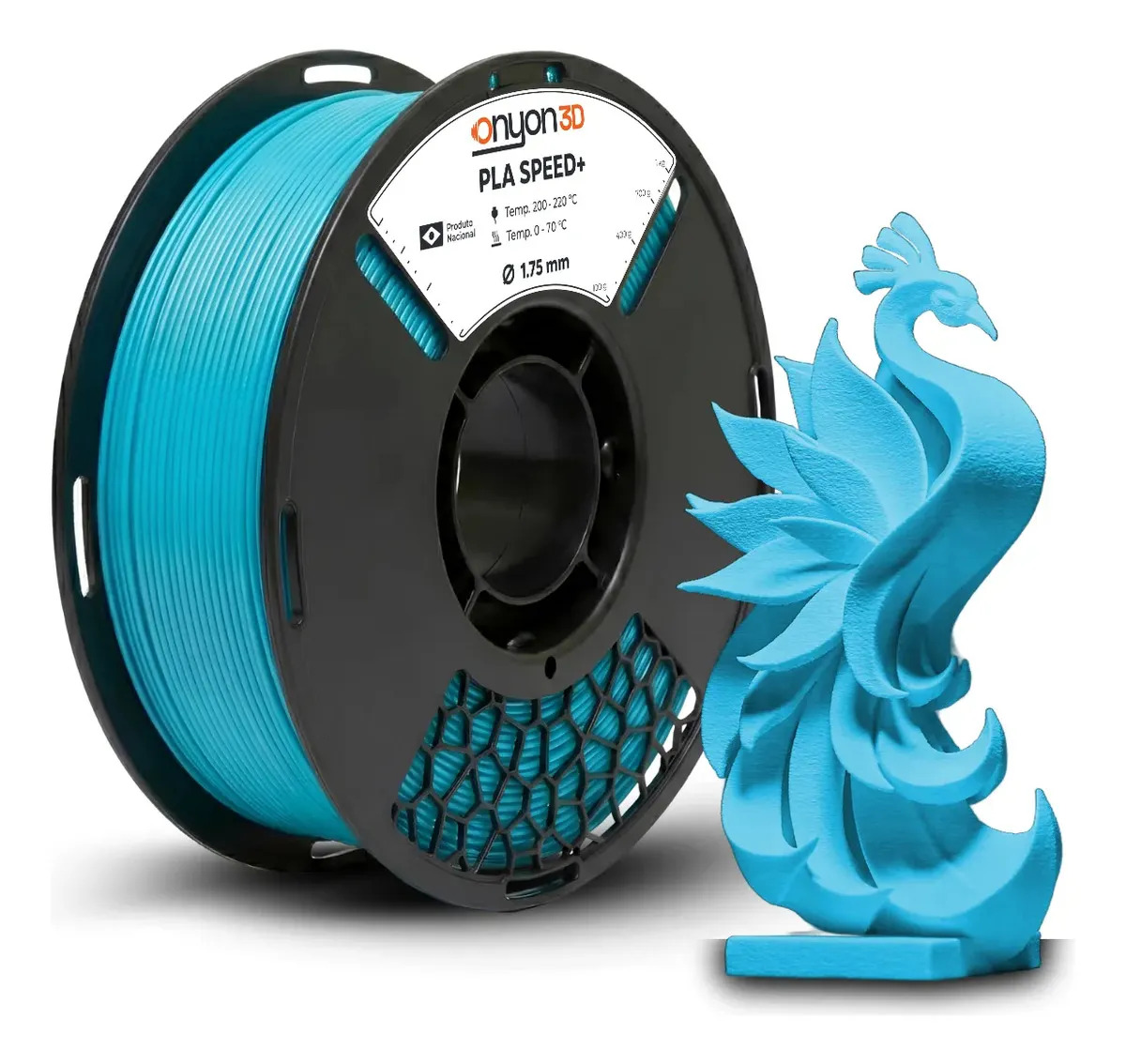 Filamento Pla Plus 1kg Impressão 3d Nacional - Cores Cor Ciano