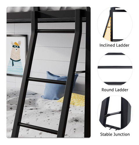 Litera Dobles Con Escaleras Y Barandilla