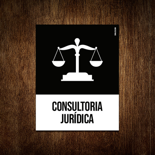 Placa Sinalização Ícone - Consultoria Jurídica 36x46