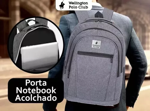 Mochila Porta Notebook Acolchada Wellington Polo Club