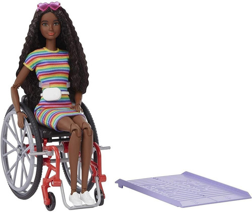 Barbie Cadeirante Negra Cadeira De Rodas - Mattel