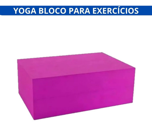 Yoga Bloco Tijolo De Pilates Funcional Em Eva Alongamentos Cor Yoga Bloco Rosa