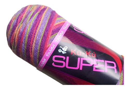 Estambre Ku-ku Super Tubo De 200 Gramos Color Matizado Iris