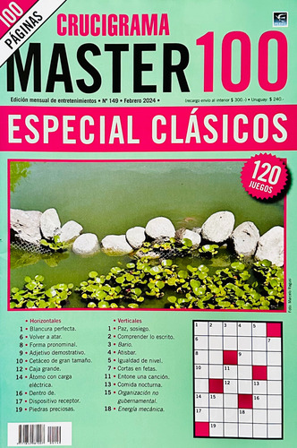 Crucigrama Master 100 N° 149 Febrero 2024 - 100 Paginas