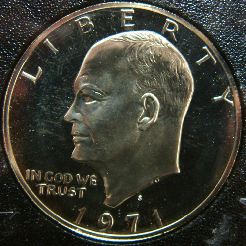 1971 S Moneda Eisenhower Plata Ley .4 Proof Estuche Gsa Ggy