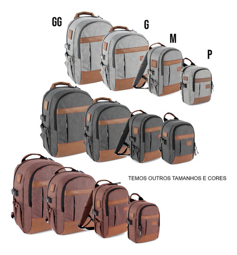 Mochila Pequena E Robusta Para Camera Dslr Tablet 7 Alhva Cor Mochila Marrom