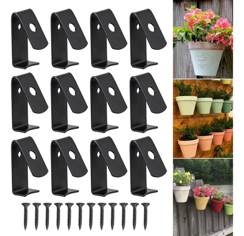 Soporte De Pared Para Maceta 12 Macetas Con Gancho Los Clips