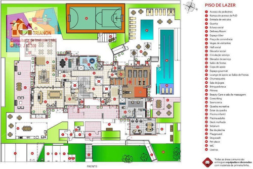 Imagem 2 de 6 de V. Lea (guiomar) - Aptº - 80,10m² A.u.- 2 Suítes - Alto Padrão - Ap2886