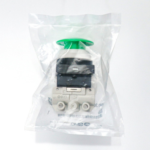 Válvula De Pulsador Botón Hongo Verde 3/2 Manual 1/8 Smc