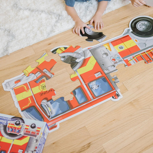 Puzzle De Suelo Jumbo Camión De Bomberos Melissa & Doug (...