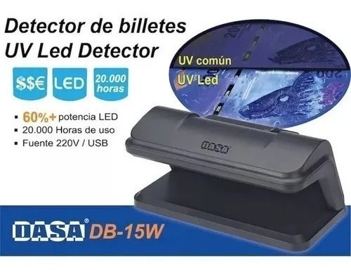 Detector De Billetes Falsos Dasa Db-15w Luz Ultravioleta Led