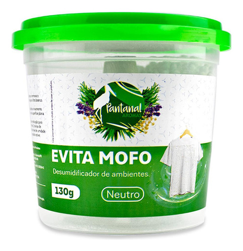 Evita Mofo Desumidificador Neutro 130g, Pantanal Aromas