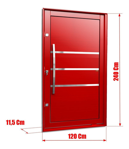 Porta Pivotante Lambril Evolution Com Puxador Lado Wt